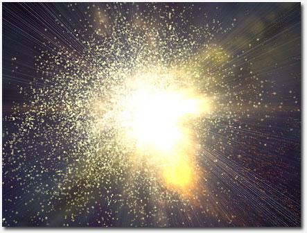 dans le fracas du bruit et des explosions 